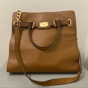 Michael Kors brown leather satchel